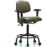 Vinyl Chair - Medium Bench Height Taupe Supernova Vinyl