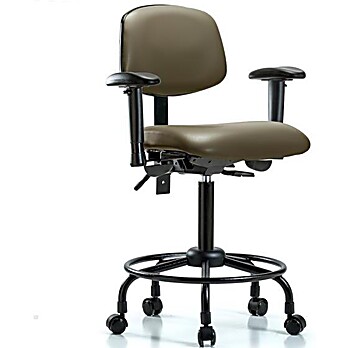 Vinyl Chair - Medium Bench Height Taupe Supernova Vinyl
