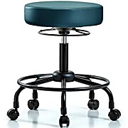 Vinyl Stool without Back - Marine Blue Supernova Vinyl