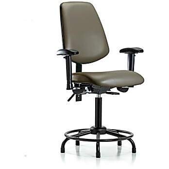 Vinyl Chair - Medium Bench Height Taupe Supernova Vinyl