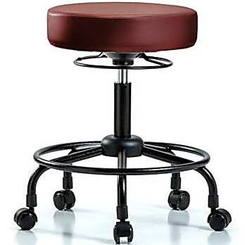 Vinyl Stool without Back - Taupe Supernova Vinyl