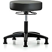 Vinyl Stool without Back - Carbon Supernova Vinyl