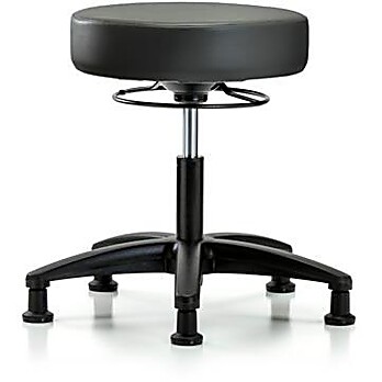 Vinyl Stool without Back - Carbon Supernova Vinyl