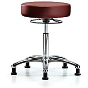 Vinyl Stool without Back Chrome - Taupe Supernova Vinyl