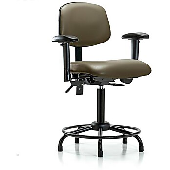 Vinyl Chair - Medium Bench Height Taupe Supernova Vinyl