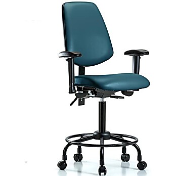 Vinyl Chair - Medium Bench Height Marine Blue Supernova Vinyl