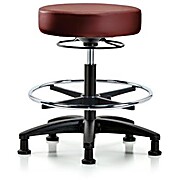 Vinyl Stool without Back - Taupe Supernova Vinyl