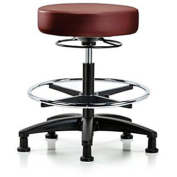 Vinyl Stool without Back - Taupe Supernova Vinyl