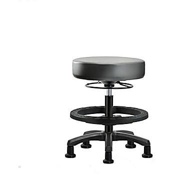 Vinyl Mini-Stool - Medium Bench Height Sterling Supernova Vinyl