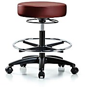 Vinyl Stool without Back - Taupe Supernova Vinyl