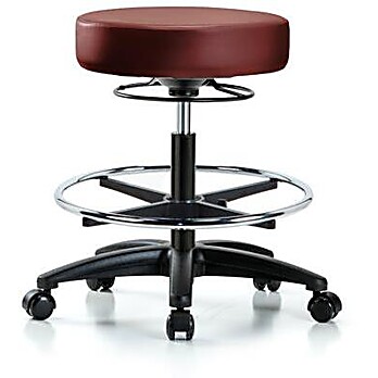 Vinyl Stool without Back - Taupe Supernova Vinyl