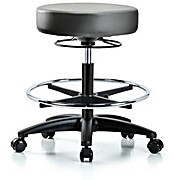 Vinyl Stool without Back - Sterling Supernova Vinyl