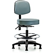 Vinyl Stool with Back - Storm Supernova Vinyl