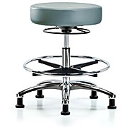 Vinyl Stool without Back Chrome - Storm Supernova Vinyl