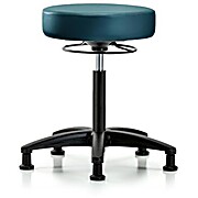 Vinyl Stool without Back - Marine Blue Supernova Vinyl