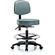 Vinyl Stool with Back - Storm Supernova Vinyl