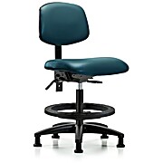 Vinyl Chair - Medium Bench Height with Marine Blue Supernova Vinyl
