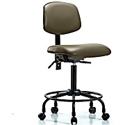 Vinyl Chair - Medium Bench Height Taupe Supernova Vinyl
