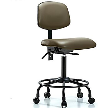 Vinyl Chair - Medium Bench Height Taupe Supernova Vinyl