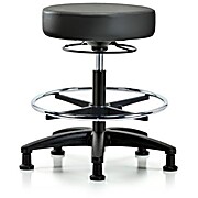 Vinyl Stool without Back - Carbon Supernova Vinyl