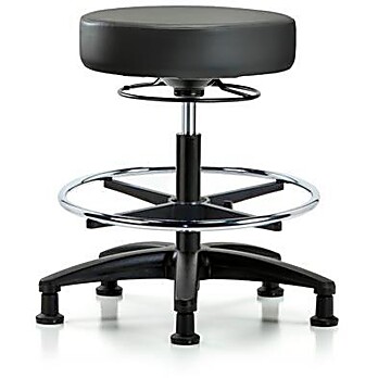 Vinyl Stool without Back - Carbon Supernova Vinyl