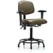Vinyl Chair - Medium Bench Height Taupe Supernova Vinyl