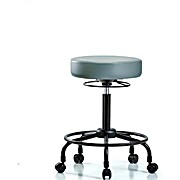 Vinyl Stool without Back - Medium Bench Height Storm Supernova Vinyl