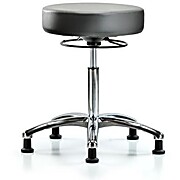 Vinyl Stool without Back Chrome - Sterling Supernova Vinyl