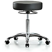 Vinyl Stool without Back Chrome - Carbon Supernova Vinyl