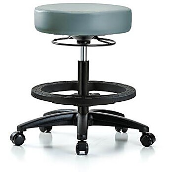 Vinyl Stool without Back - Medium Bench Height Storm Supernova Vinyl