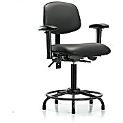 Vinyl Chair - Medium Bench Height Carbon Supernova Vinyl