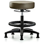 Vinyl Stool without Back - Medium Bench Height Marine Blue Supernova Vinyl