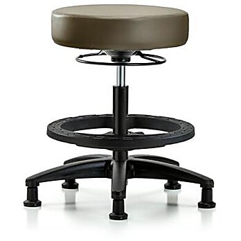 Vinyl Stool without Back - Medium Bench Height Marine Blue Supernova Vinyl