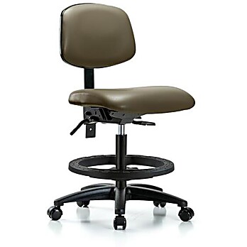Vinyl Chair - Medium Bench Height with Taupe Supernova Vinyl