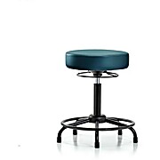 Vinyl Stool without Back - Medium Bench Height Marine Blue Supernova Vinyl