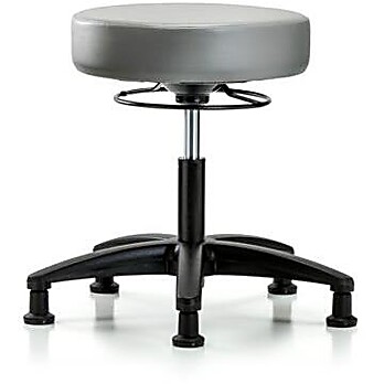 Vinyl Stool without Back - Sterling Supernova Vinyl