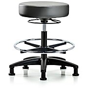 Vinyl Stool without Back - Sterling Supernova Vinyl