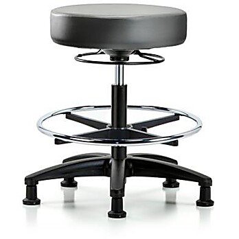 Vinyl Stool without Back - Sterling Supernova Vinyl