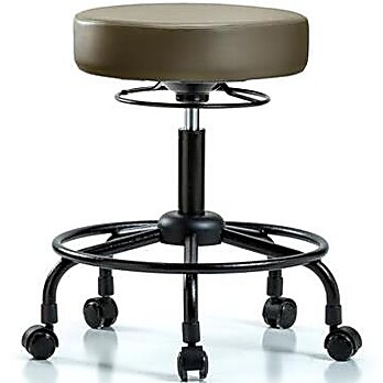 Vinyl Stool without Back - Marine Blue Supernova Vinyl