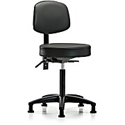 Vinyl Stool with Back - Carbon Supernova Vinyl