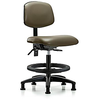 Vinyl Chair - Medium Bench Height with Taupe Supernova Vinyl