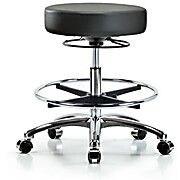 Vinyl Stool without Back Chrome - Carbon Supernova Vinyl