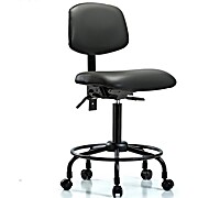 Vinyl Chair - Medium Bench Height Carbon Supernova Vinyl