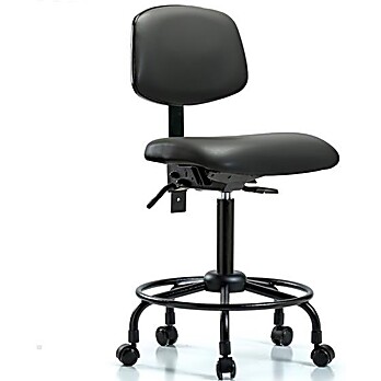 Vinyl Chair - Medium Bench Height Carbon Supernova Vinyl