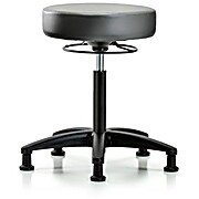 Vinyl Stool without Back - Sterling Supernova Vinyl