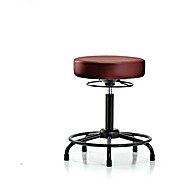 Vinyl Stool without Back - Medium Bench Height Taupe Supernova Vinyl