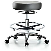 Vinyl Stool without Back Chrome - Sterling Supernova Vinyl