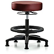 Vinyl Stool without Back - Medium Bench Height Taupe Supernova Vinyl