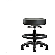 Vinyl Mini-Stool - Medium Bench Height Carbon Supernova Vinyl