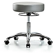 Vinyl Stool without Back Chrome - Sterling Supernova Vinyl